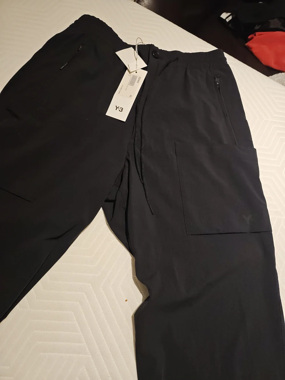 Y-3 Men's Black Elastic Waist Jogger Pants XS